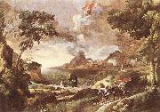 DUGHET, Gaspard Landscape with St Augustine and the Mystery dfg
